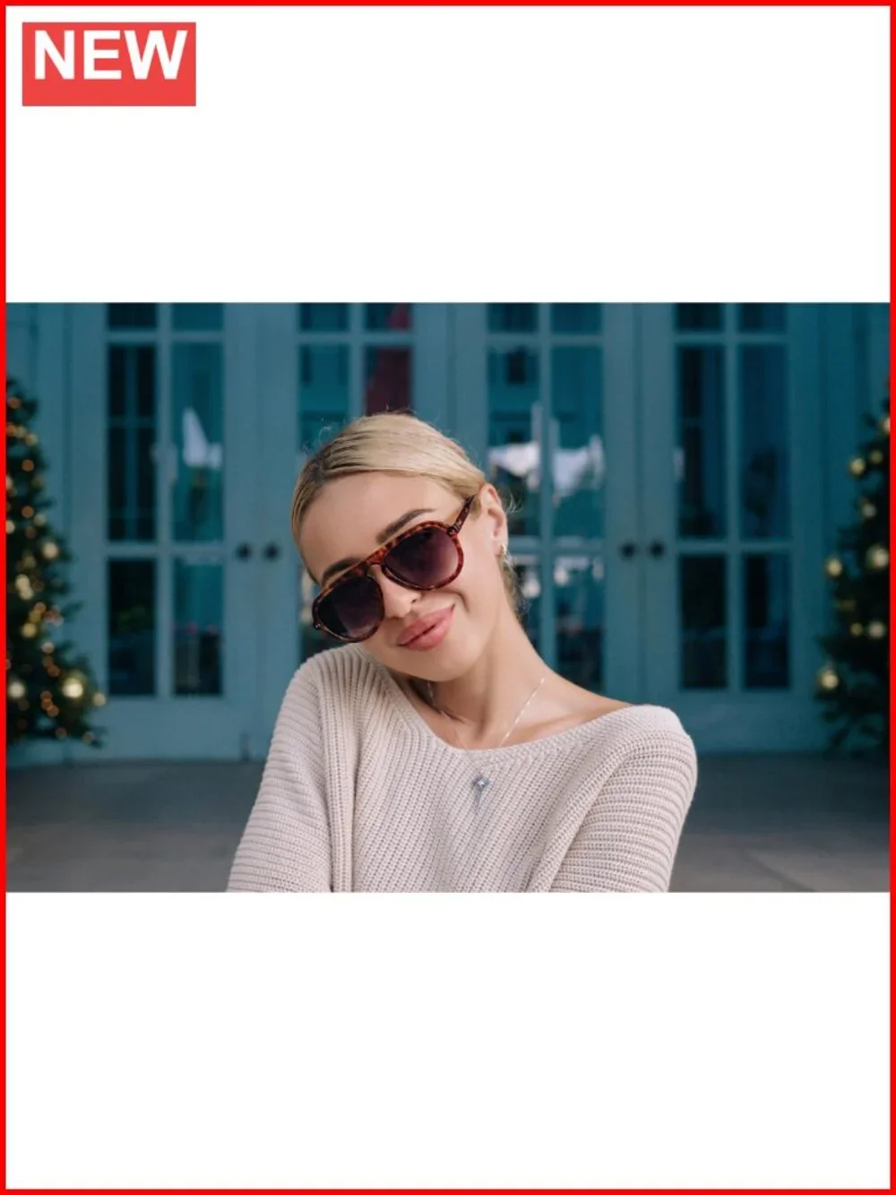Retro Aviator Sunglasses Plastic Frame UV400 Protection